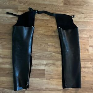 Black Leather Chaps
